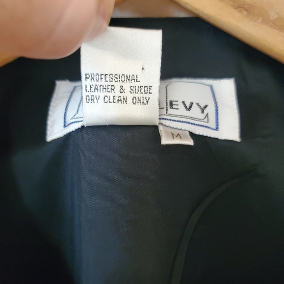 M Vintage 1990's Leather Suede Crochet Black Vest - Picture 5 of 8